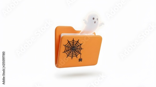 Fototapeta Halloween folder icon isolated on white background
