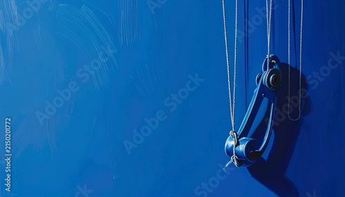 Deep sea diver exploring underwater blue ocean depths.