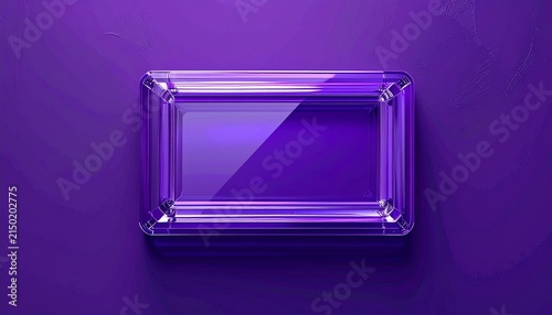 Purple Gemstone with Reflective Surface on Gradient Background.