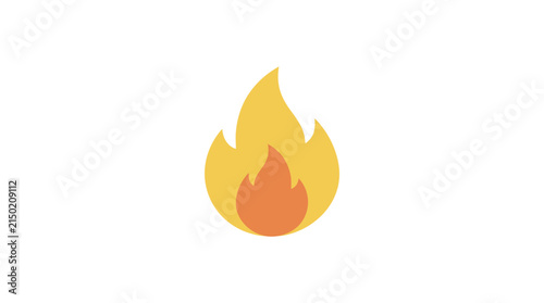 Orange and yellow flame fire icon.