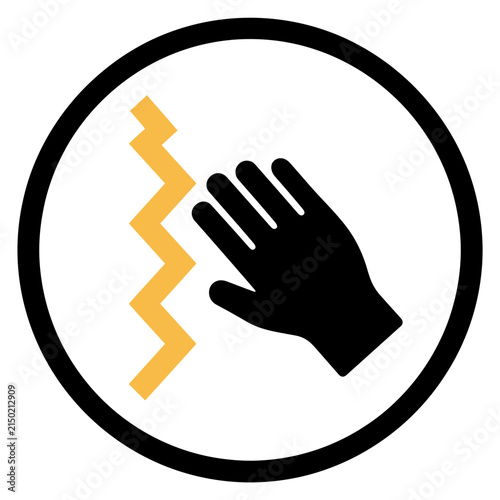 Stop Hand and Restricted Access Warning Icon