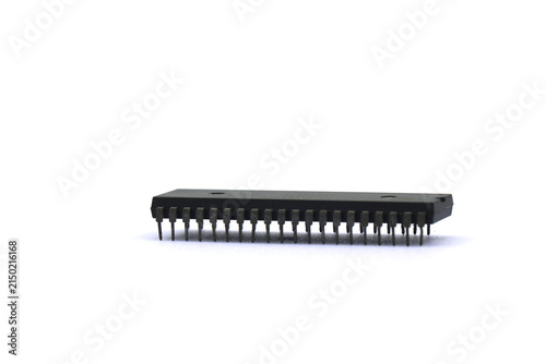 Fotografía A blurry microcontroller on a white background