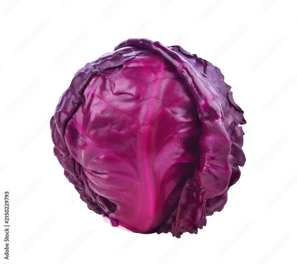 Obraz premium Red cabbage isolated on transparent background. PNG