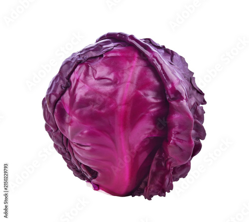 Red cabbage isolated on transparent background. PNG