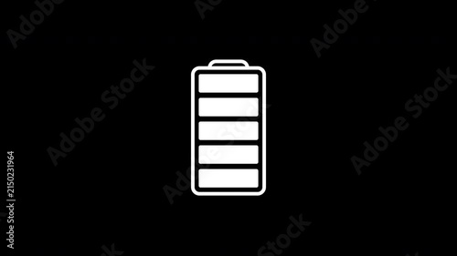 Vector accumulator battery charging. Motion graphics shape vector animation.