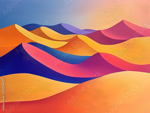 Sand Dunes Forming Layers in a Protected Desert Area