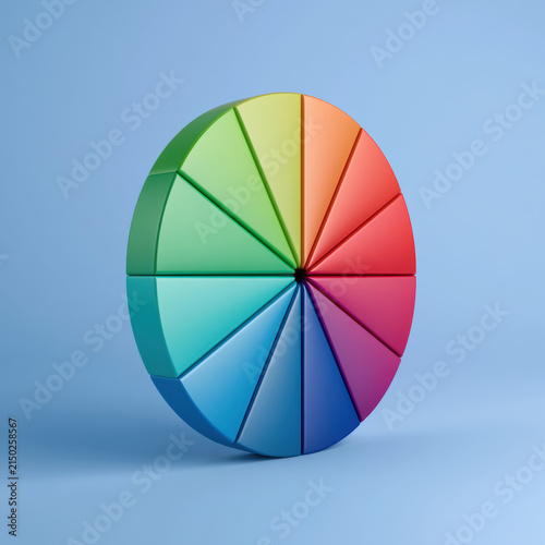 Color wheel rgb spectrum gradient blue green red orange circular graphic design isolated vibrant modern creative visual