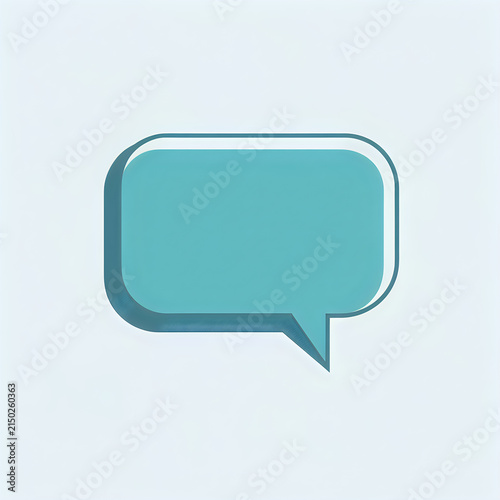 Blue speech bubble icon for chat and communication