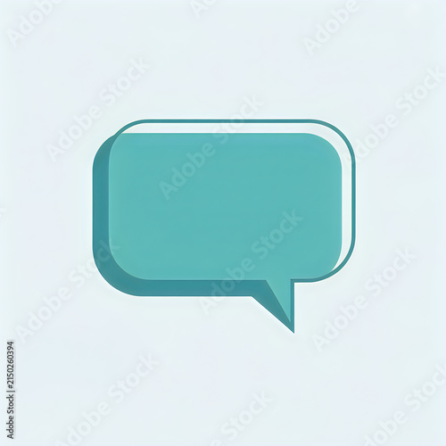 Blue speech bubble icon for chat and communication