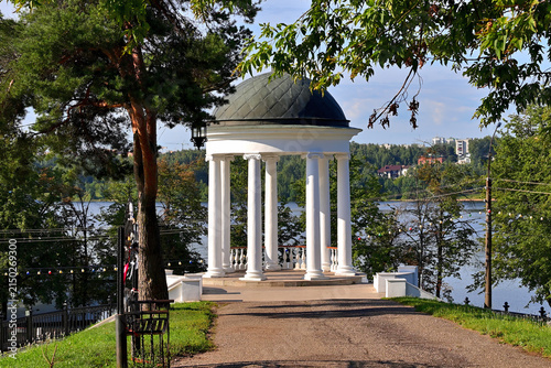 A. N. Ostrovsky's gazebo at the end of the city boulevard leading to the Volga.