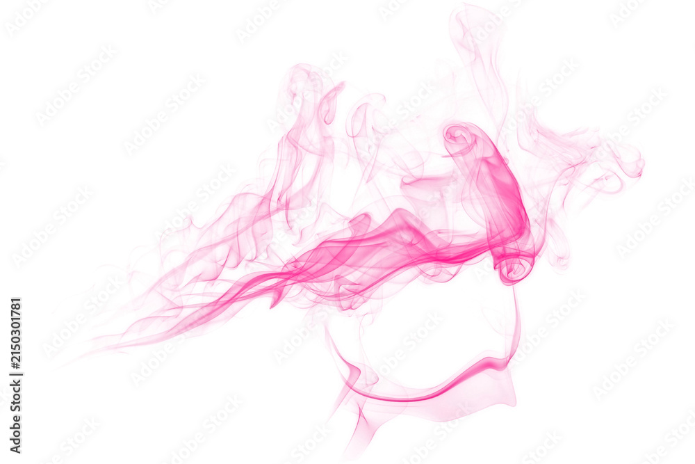 Fototapeta premium Pink Smoke Transparent Isolated