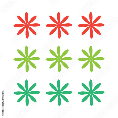 Floral Shapes Elements Set