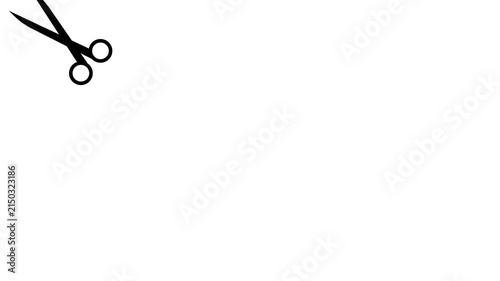 Scissors cutting seamless icon animation.Hairdresser,