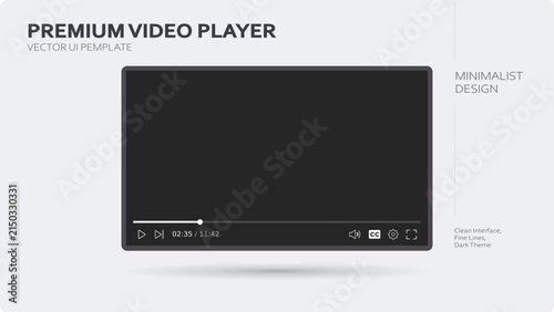 Minimalist Premium Video Player UI Interface Design