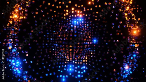 Neon Synthwave Tunnel Loop Background for VJ and Gaming	
