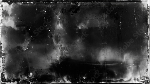 Abstract Darkroom Texture with Chemical Effects in Black and White Film Developing Process