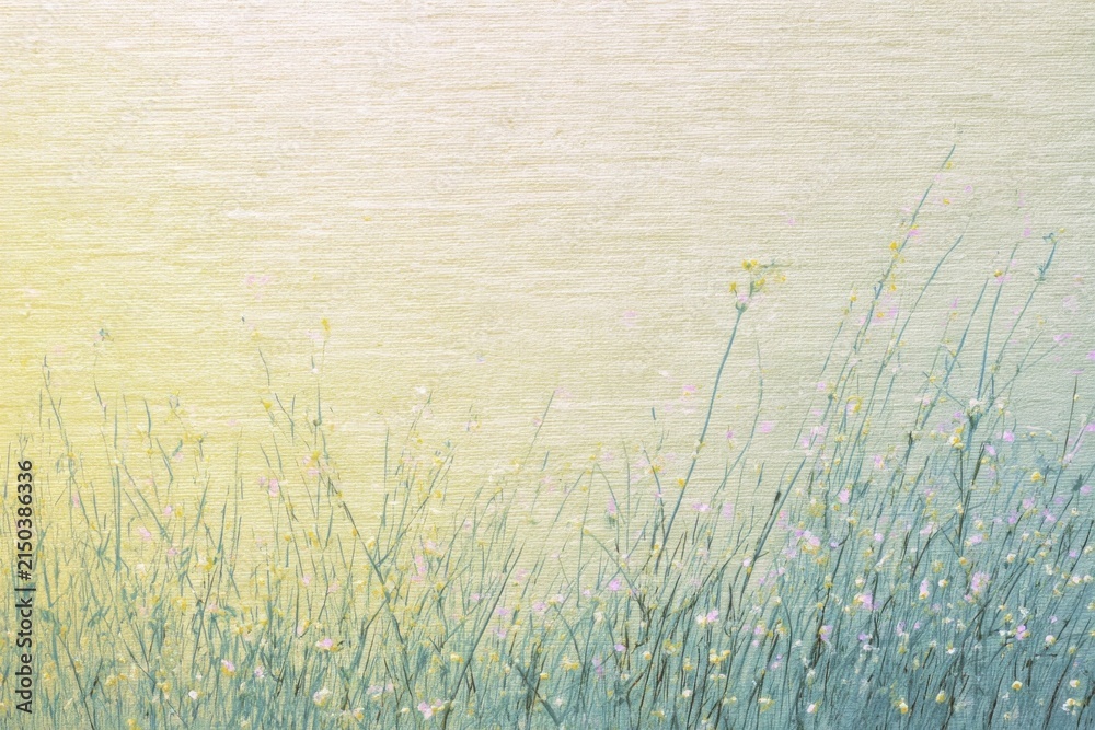 Obraz premium Serene wildflowers on textured pastel background