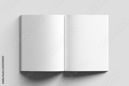 US Letter 8.5x11 White Blank 3D Rendering Mockup