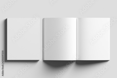 Fotografie US Letter 8.5x11 White Blank 3D Rendering Mockup