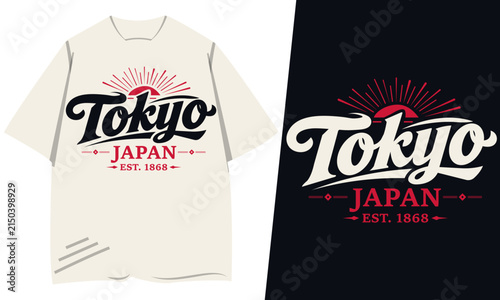 Tokyo Japan Typography Urban Streetwear Tshirt Vector Graphic