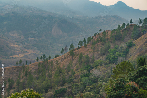 Foto Beautiful rolling hills landscape in Enrekang showcasing the natural scenery of