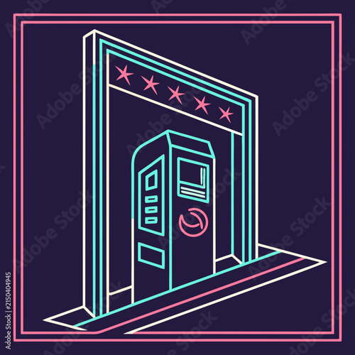 vector illustration of a night club