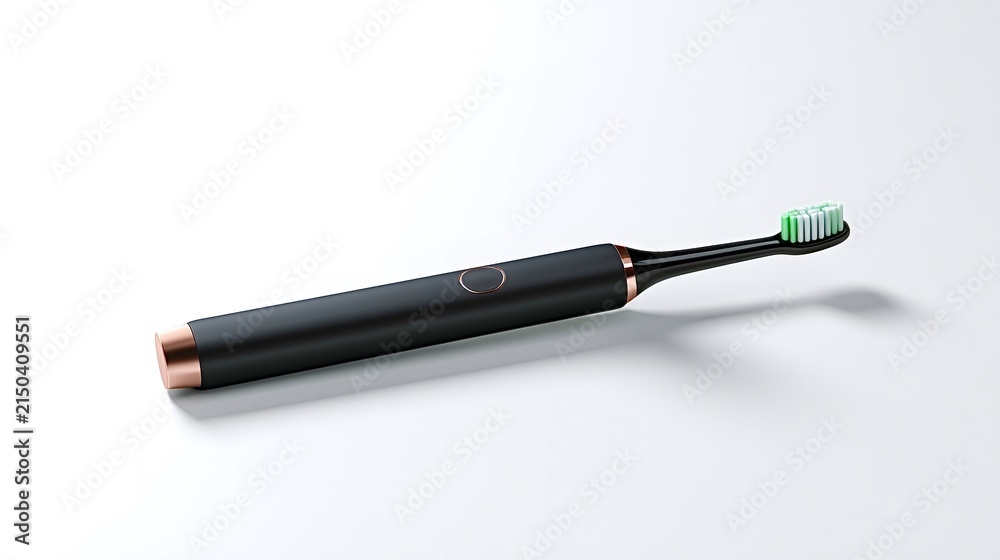 Fototapeta premium Black and rose gold electric toothbrush for oral hygiene