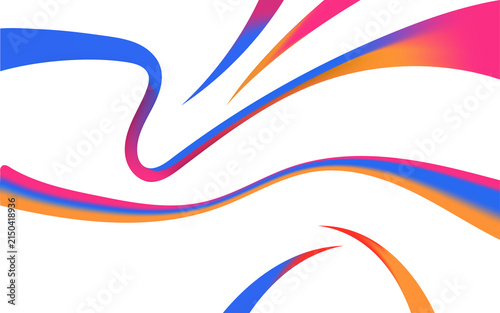 Obraz na plátně Elegant abstract multicolored flowing swirls with colorful