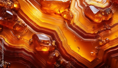Amber Texture Backlit Macro Detail Texture Background Close Up Raw Rough Unpolished Semi Precious Gemstone