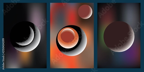 Canvas Print Planetary Art Abstract Spheres With Gradient Lighting