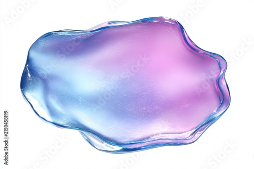 Translucent jelly texture isolated on white background with glossy modern aesthetic.