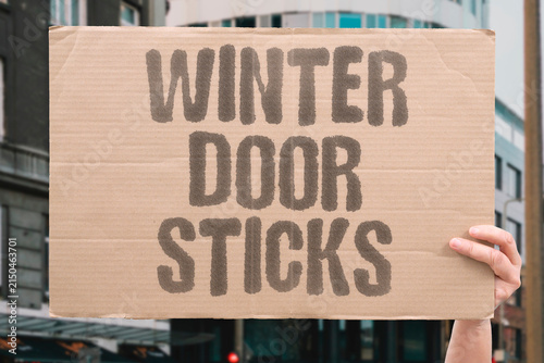 Konstfotografi "Winter door sticks" The wood swells and the weather dictates entry