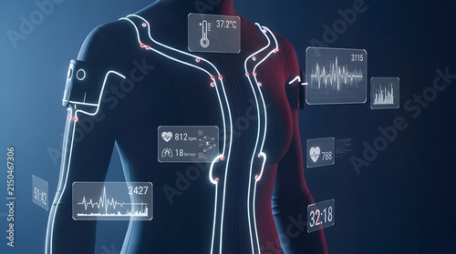 Futuristic Medical Professional in Advanced Digital Healthcare Environment Generative AI
