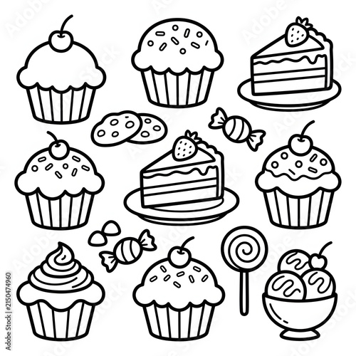 Collection of whimsical cartoon style chef hats with various toppings.