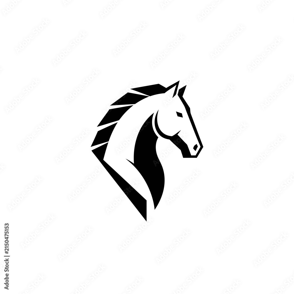 Fototapeta premium Stylized Horse Head Silhouette