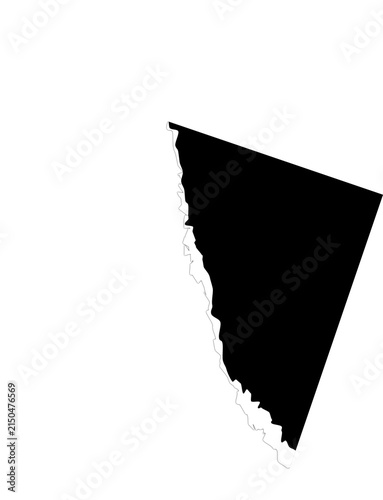 Obraz na płótnie Black silhouette map of the canadian province of british columbia