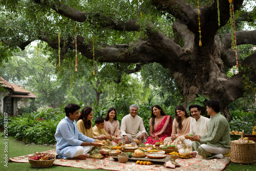 Beautiful Raksha Bandhan festival celebration featuring a loving brother and sister celebrating the sacred bond of siblings, with traditional rakhi, festive decorations, gifts, sweets, and a warm fami