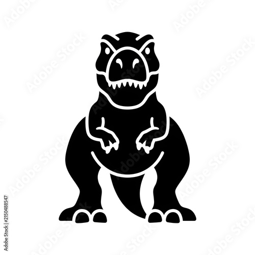 Black and white cartoon style cartoon dog with spiked collar.