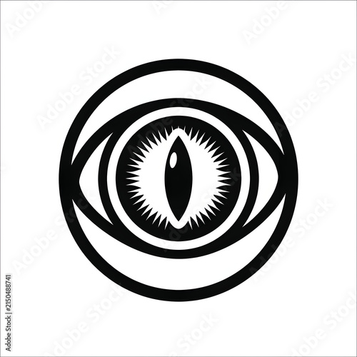 Black and white circular target with arrow hitting center.