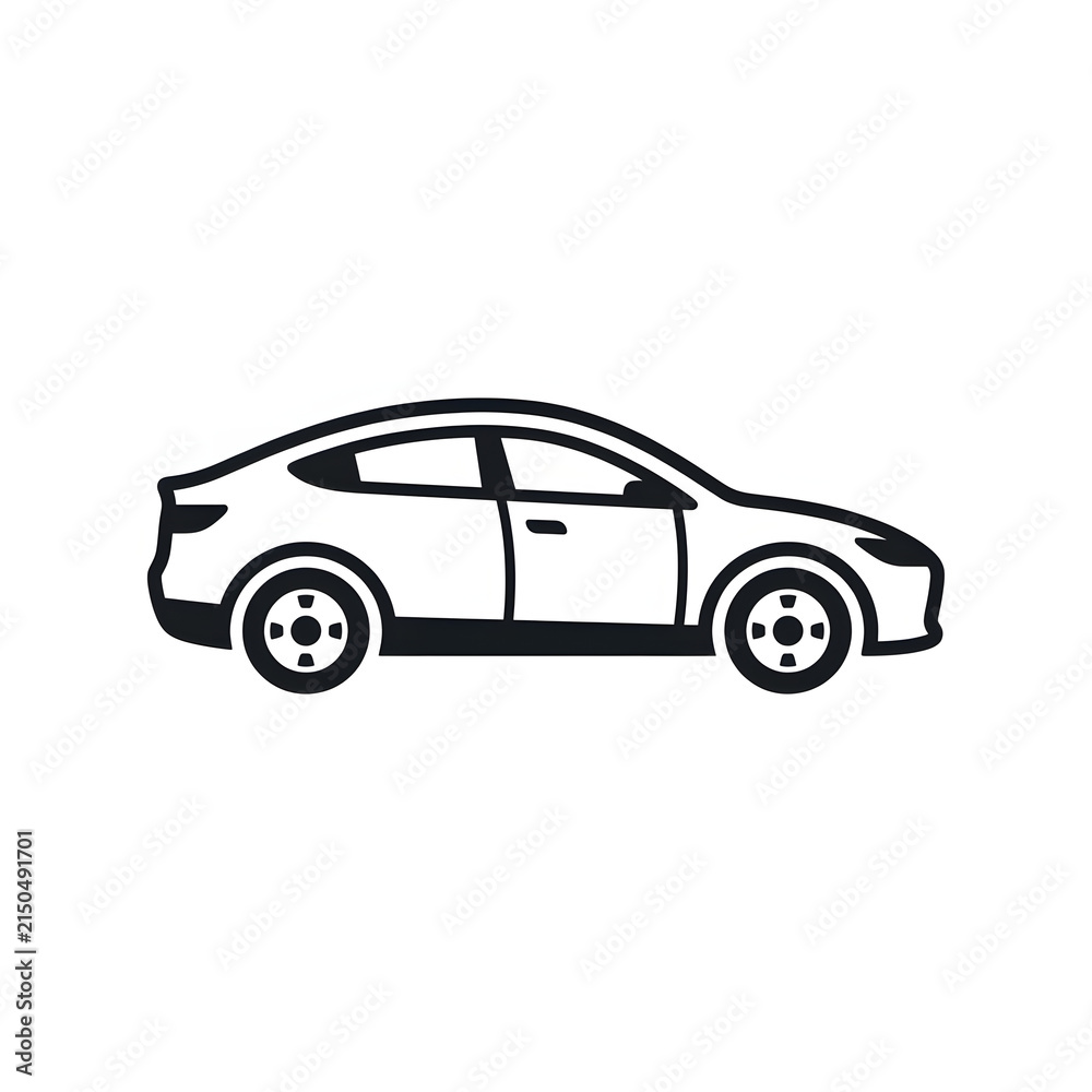 Fototapeta premium Black and white vintage car with classic design elements.