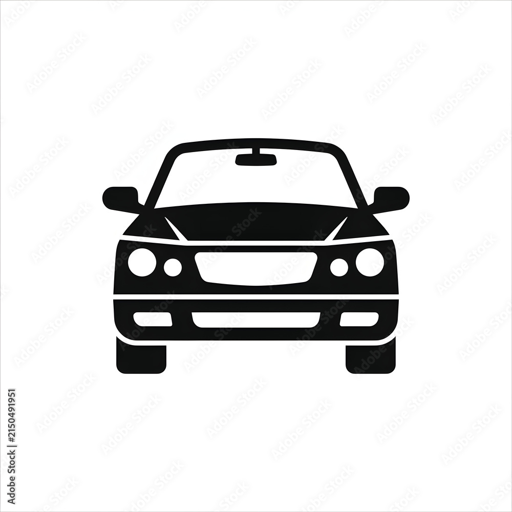 Obraz premium Black and white illustration of a classic car 1.