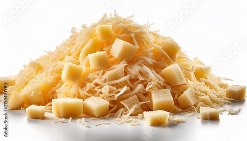 a pile of grated and chunks on white background png