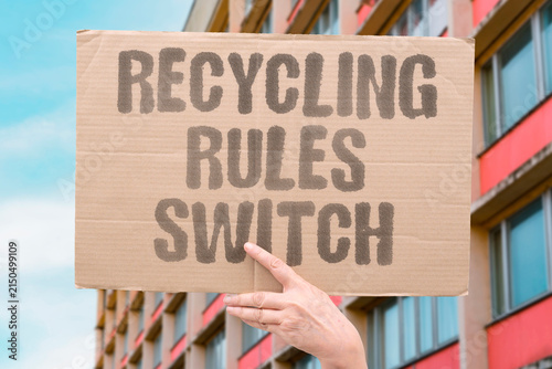 Canvastavla "Recycling rules switch" The sorting guidelines depend on the nearest bin