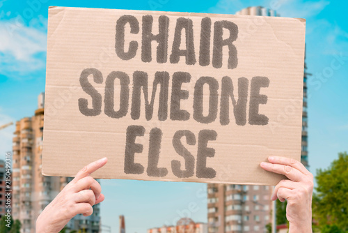 Canvastavla "Chair someone else" The seat never feels like it belongs to you