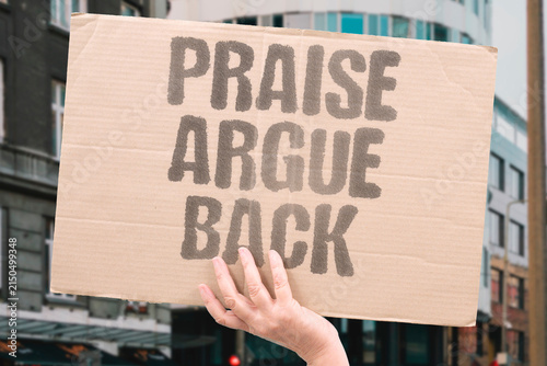 Obraz na plátně "Praise argue back" Receiving a compliment triggers a refusal reaction
