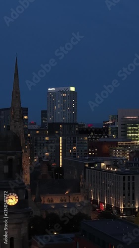 Vertical Views Of Salford Cathedral and St Philips In Salford, Greater Manchester