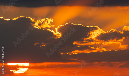 Canvas Print fire in the sky