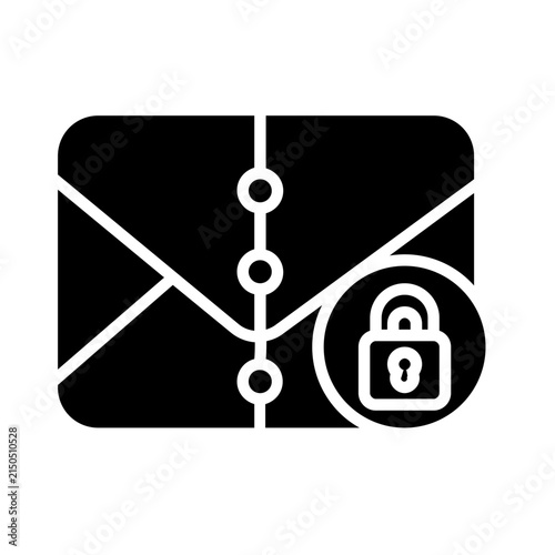 Cuadro en lienzo secure email glyph icon