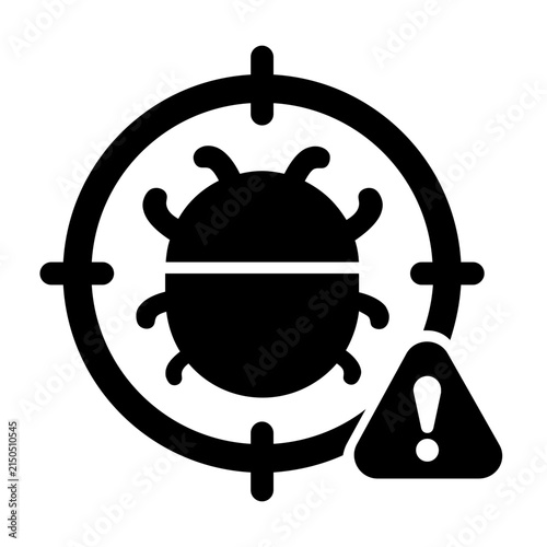 malware detection glyph icon