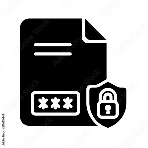 Cuadro en lienzo document security glyph icon